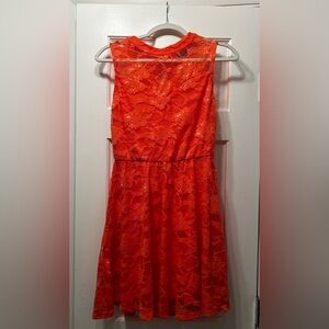 Lily Rose boat neck pink lace dress